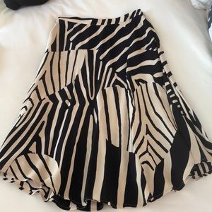 Black and cream anthro skirt